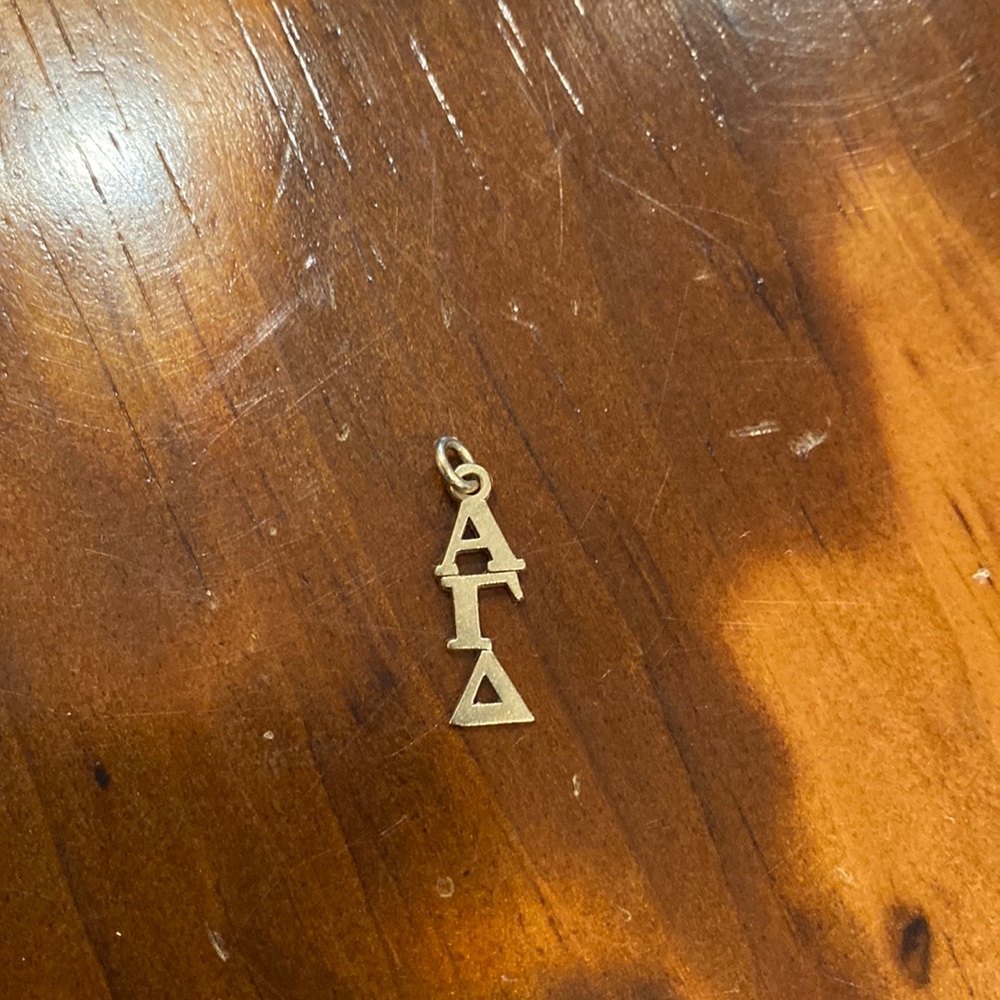 Monogram charm sorority Alpha Gamma Delta AGD college sisterhood club society